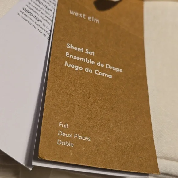 ❤️BUY 2 GET 1 FREE West Elm European Flax Linen Sheet Set, White,vQueen, $279 - Picture 9 of 16